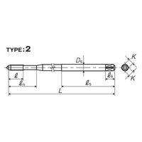 彌満和製作所 ロングスパイラルタップ(メートルねじ) LS-SPL100P3M4X0.7+20 1本（直送品）