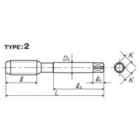 彌満和製作所 軟鋼用スパイラルタップ E-SPP2M16X1.5 1本（直送品）