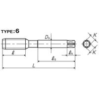 彌満和製作所 非鉄用ロールタップ(メートルねじ) N-RSG7M7X0.75(P) 1本（直送品）