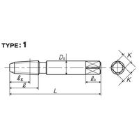 彌満和製作所 アメリカドライシール管用テーパねじ用ハンドタップ NPTF1/16-27 1本（直送品）