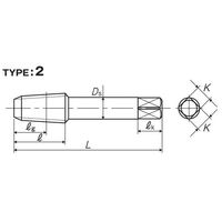 彌満和製作所 アメリカドライシール管用テーパねじ用ハンドタップ NPTF1/2-14 1本（直送品）