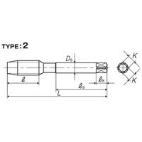 彌満和製作所 コーティングポイントタップ POVP3M8X1.25 1本（直送品）