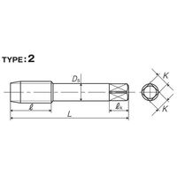 彌満和製作所 アメリカドライシール管用平行ねじ用ハンドタップ NPSF1/8-27 1本（直送品）