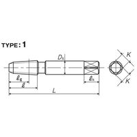 彌満和製作所 アメリカ管用テーパねじ用ハンドタップ 長ねじ NPT1/16-27 1本（直送品）