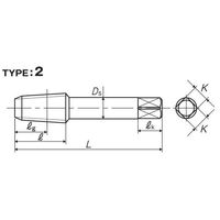 彌満和製作所 アメリカ管用テーパねじ用ハンドタップ 長ねじ NPT1/4-18 1本（直送品）