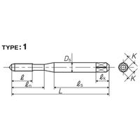 彌満和製作所 スパイラルタップタップ(メートルねじ)左ねじ用 SPLHP2M4X0.7 1セット(2本)（直送品）