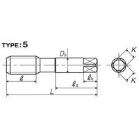 彌満和製作所 ステンレス鋼用スパイラルタップ(メートルねじ) SU-SPP4M20X2.5+20 1本（直送品）