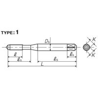 彌満和製作所 高炭素鋼用酸化処理スパイラルタップ(メートルねじ) HC+SPOXP2M4X0.7 1セット(2本)（直送品）