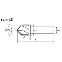 彌満和製作所 ボール盤用カウンタシンク CS-QM40X90 1本（直送品）