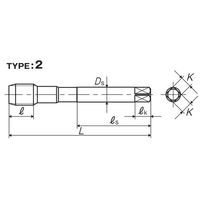彌満和製作所 チタン合金用スパイラルタップ(メートルねじ) ZET-BP3M16X2 1本（直送品）