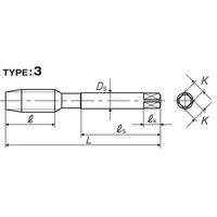 彌満和製作所 鋳鉄用ハンドタップ FC-HTP4M10X1.55P 1本（直送品）