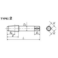 彌満和製作所 管用テーパねじ用鋳鉄用ハンドタップ 長ねじ形 FC-PT11/4-11 1本（直送品）