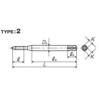 彌満和製作所 酸化処理ポイントタップ(ユニファイねじ) POOXP10-80UNF 1本（直送品）