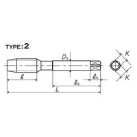 彌満和製作所 Iシリーズ ハンドタップ IHTM8X1.255P 1セット(2本)（直送品）