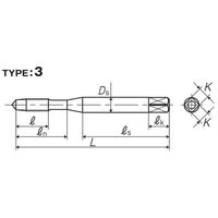 彌満和製作所 ポイントタップ(メートルねじ) POP2M2.6X0.45 1セット(2本)（直送品）