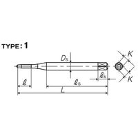 彌満和製作所 ハンドタップ(メートルねじ) HTP3M1.4X0.3+301.5P 1本（直送品）