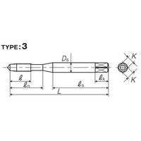 彌満和製作所 ハンドタップ(ユニファイねじ) HTP41/4-20UNC+405P 1セット(2本)（直送品）
