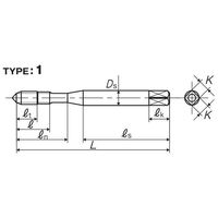 彌満和製作所 ステンレス鋼用ショートスパイラルタップ(メートルねじ) SU-S-SPP2M4X0.7 1セット(2本)（直送品）