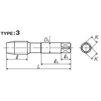彌満和製作所 チタン合金用ポイントタップ(メートルねじ) ZET-PP5M20X2.5 1本（直送品）