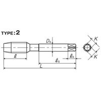 彌満和製作所 チタン合金用ポイントタップ(メートルねじ) ZET-PP4M8X1.25 1本（直送品）