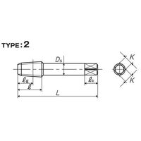彌満和製作所 管用テーパねじ用鋳鉄用ハンドタップ 短ねじ形 FC-S-PT1/8-28 1本（直送品）