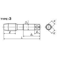 彌満和製作所 高速用通り穴用スパイラルタップ F-SLP4M22X1.5 1本（直送品）