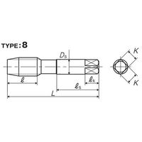 彌満和製作所 ハンドタップ(ユニファイねじ) HTP511/4-8UN5P 1本（直送品）