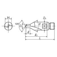 彌満和製作所 ジョイントツール 弱ねじれ溝A形60 超硬センタ穴ドリル JO-C-CDS6X60 1本（直送品）