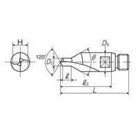彌満和製作所 ジョイントツール 弱ねじれ溝A形60 センタ穴ドリル JO-CDS5X60 1本（直送品）