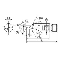 彌満和製作所 ジョイントツール 弱ねじれ溝B形60 センタ穴ドリル 旧JIS2形 JO-CDS(II)2.5X60 1本（直送品）
