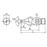 彌満和製作所 ジョイントツール コーティング弱ねじれ溝A形60 センタ穴ドリル VO-CDSV5X60X12 1本（直送品）