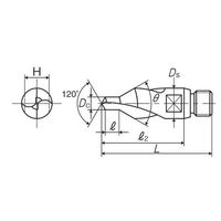 彌満和製作所 ジョイントツール コーティング強ねじれ溝A形60 センタ穴ドリル JO-CESV6X60X16 1本（直送品）