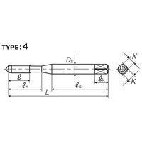 彌満和製作所 非鉄用ロールタップ(メートルねじ) N+RSG6M3X0.5(P) 1セット(2本)（直送品）