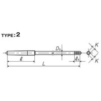 彌満和製作所 ナットタップ(メートルねじ) NT2BM5X0.8 1本（直送品）