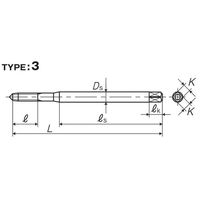 彌満和製作所 ドライ加工用ロールタップ(メートルねじ) OL+RZG4M2.3X0.4(P) 1本（直送品）