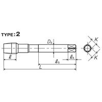 彌満和製作所 深穴用ショートポイントタップ(メートルねじ) S-POP4M14X2 1本（直送品）