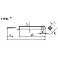 彌満和製作所 ハンドタップ(メートルねじ) 左ねじ用 HTLHP1M1.4X0.35P 1本（直送品）