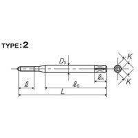 彌満和製作所 ポイントタップ(メートルねじ) SPP2M1.7X0.35+15 1本（直送品）