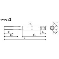 彌満和製作所 スパイラルタップ 1.5P(メートルねじ) SP1.5PP1M2.5X0.45 1セット(3本)（直送品）