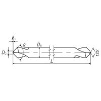 彌満和製作所 ロングシャンクコーティングポイントドリル PEー90 PE-QLVL1008X2.5X90 1本（直送品）