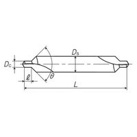 彌満和製作所 弱ねじれ溝A型90°超硬センタ穴ドリル C-CD-Q1X90X4 1本（直送品）