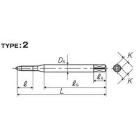 彌満和製作所 ハンドタップ(メートルねじ) HTP1M1.6X0.25P 1本（直送品）