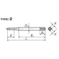 彌満和製作所 ハンドタップ(メートルねじ) 左ねじ用 HTLHP2M1.6X0.351.5P 1本（直送品）
