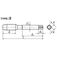 彌満和製作所 難削材用ポイントタップ(メートルねじ) PM-POP5M18X2.5 1本（直送品）