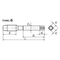 彌満和製作所 ハンドタップ(メートルねじ) HTP3M8X1+205P 1セット(3本)（直送品）