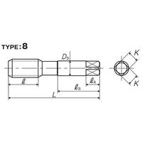 彌満和製作所 スパイラルタップ(メートルねじ) SPP3M28X2 1本（直送品）
