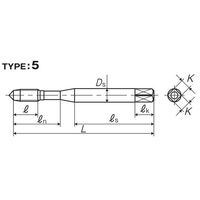 彌満和製作所 ハンドタップ(メートルねじ) HTP2M5.5X0.51.5P 1セット(3本)（直送品）