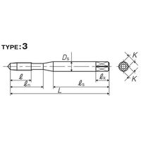 彌満和製作所 ダイカスト用ハンドタップ LA-HTP2M2X0.41.5P 1本（直送品）