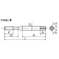 彌満和製作所 ダイカスト用ハンドタップ LA-HTP3M6X11.5P 1セット(2本)（直送品）