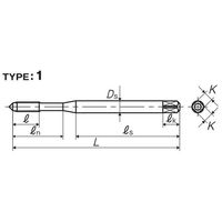 彌満和製作所 ロングスパイラルタップ(メートルねじ) LS-SPL70P1M3X0.5 1本（直送品）